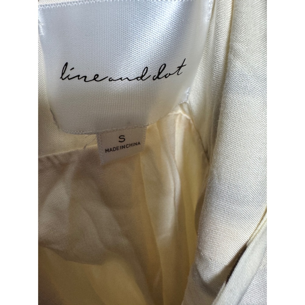 Line and Dot Macario V-Neck Romper Cream Brown Open Back Resort Collection Sz S - Picture 11 of 11
